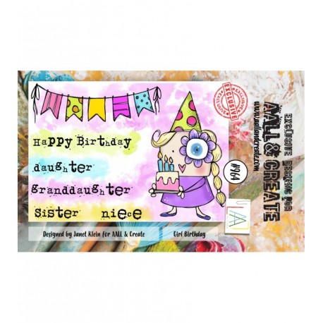 AALL & Create Stamp Set A7 964 Girl Birthday