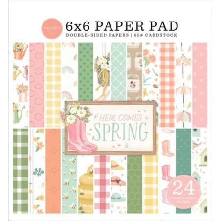 Carta Bella Here Comes Spring Paper Pad 15x15cm