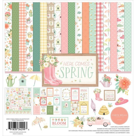 Carta Bella Here Comes Spring Paper Pad 30x30cm
