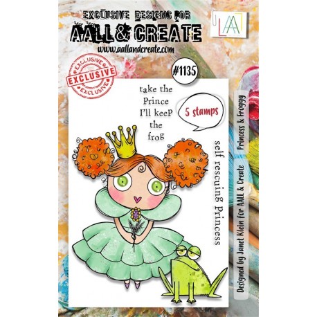 AALL & Create Stamp Set A7 1135 Princess & Froggy