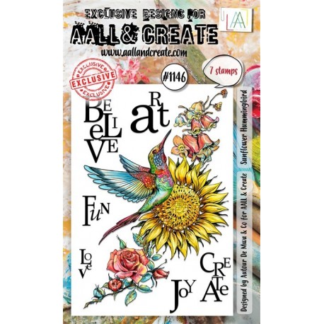 AALL & Create Stamp Set A6 1146 Sunflower Hummingbird