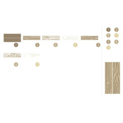 Thinlits Die Set 7pz - Woodgrain, Colorize by Tim Holtz 665860