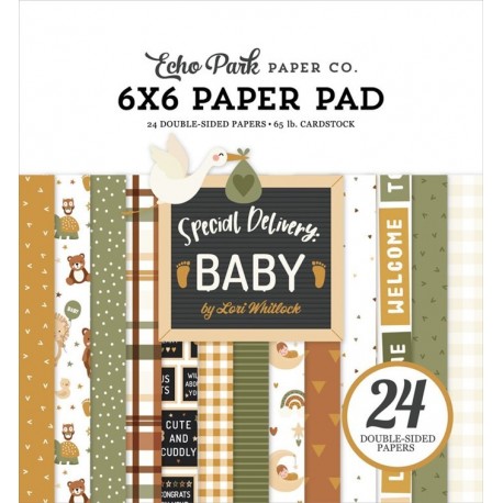 Echo Park Special Delivery Baby Paper Pad 15x15cm