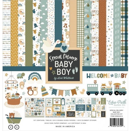 Echo Park Special Delivery Baby Boy Collection Kit 30x30cm