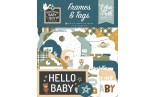 Echo Park Special Delivery Baby Boy Frames & Tags 33pz